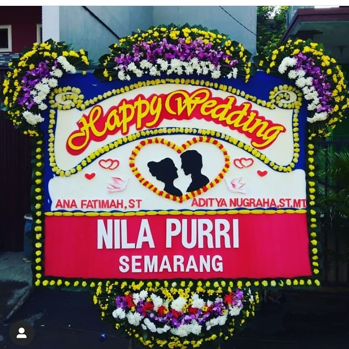 Papan Bunga Happy Wedding = 227