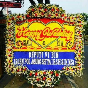 Papan Bunga Happy Wedding = 221